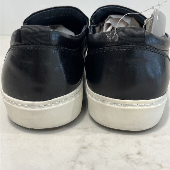 Spring Step Mens Sz 41 8 8.5 DANIELO Slip On Sneaker Loafer Black Weave Leather - Picture 5 of 14
